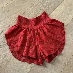 Free People flowy festival shorts XSmall Red